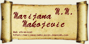 Marijana Makojević vizit kartica